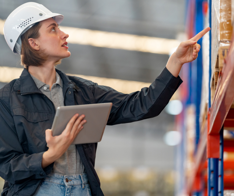 Supply chain hiring in Ireland, lady in a warehouse